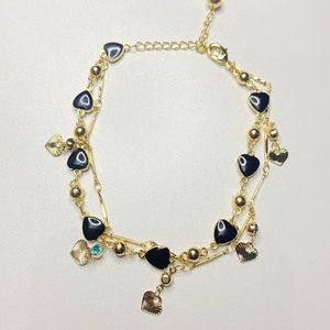 14k Gold filled heart anklets